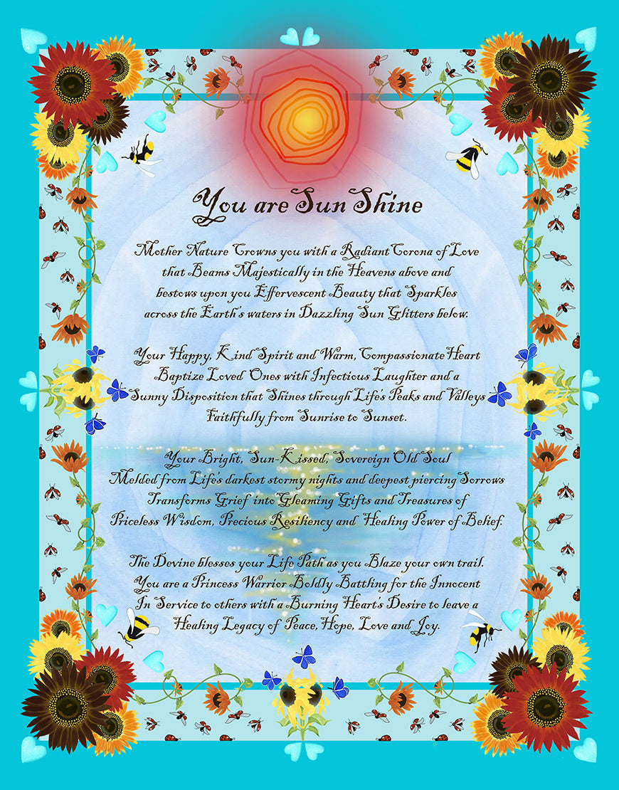 You are Sunshine - poster print