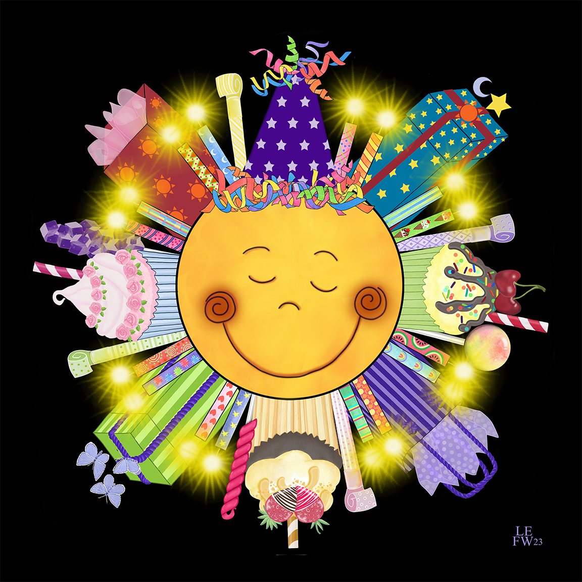 Birthday Sun print