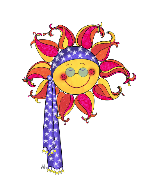 Groovy Sun print