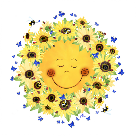 Sunflower sun - print
